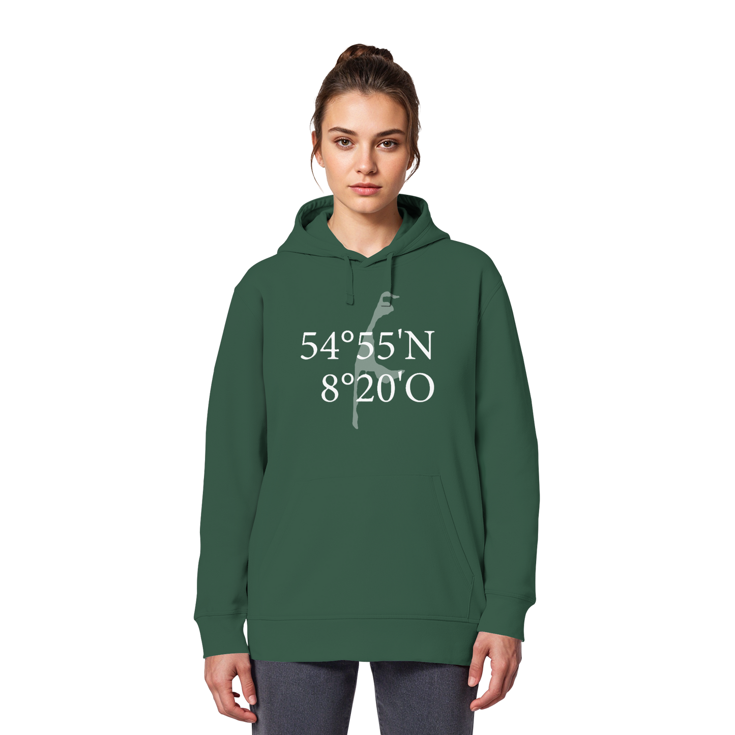Deine Koordinate_vorne_Sonderedition_weiß - Basic Hoodie