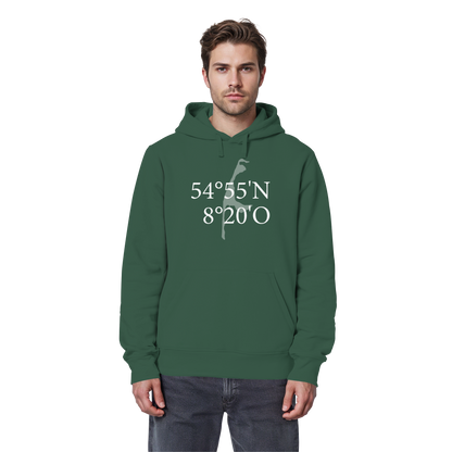 Deine Koordinate_vorne_Sonderedition_weiß - Basic Hoodie