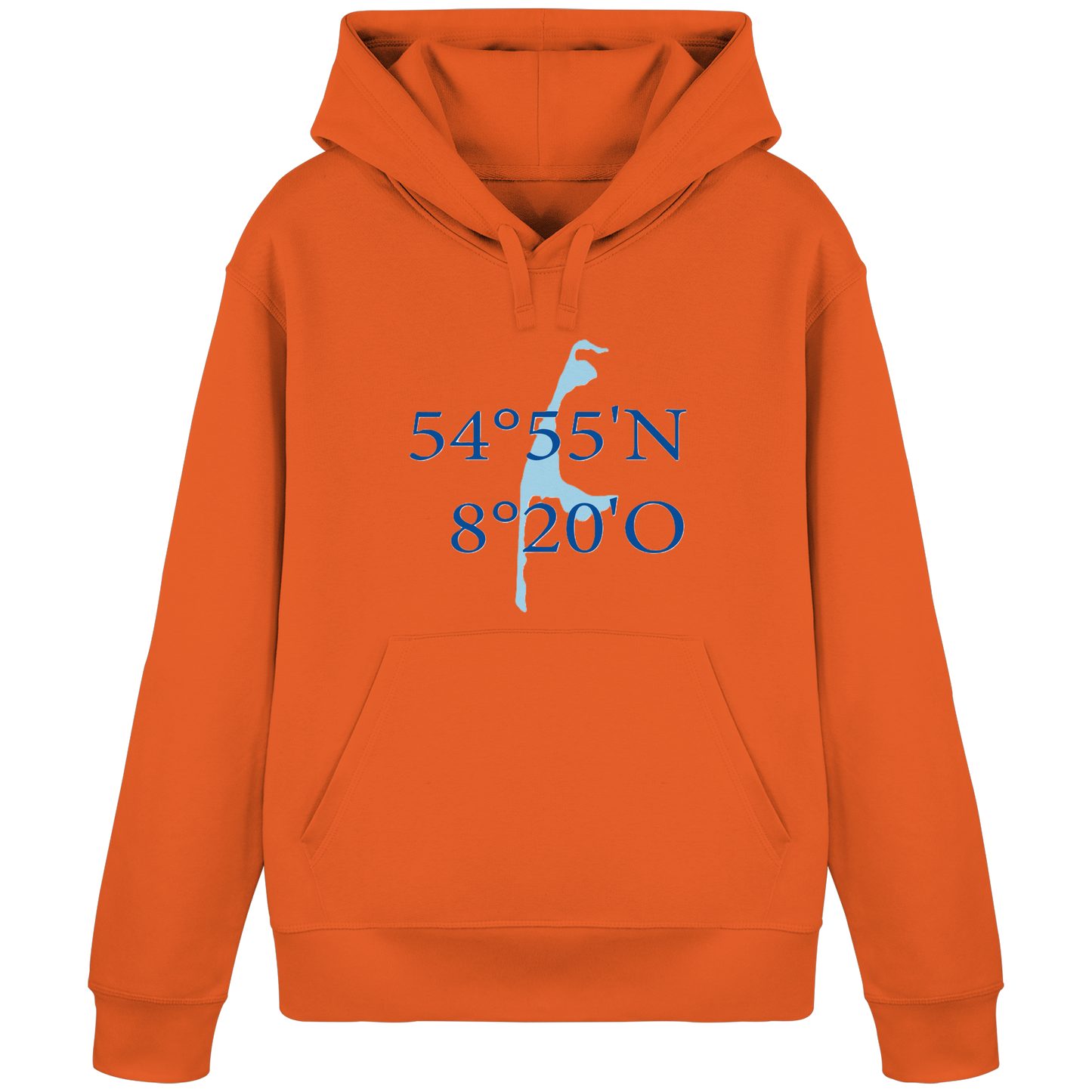 Deine Koordinaten_blau_vorne - Basic Hoodie