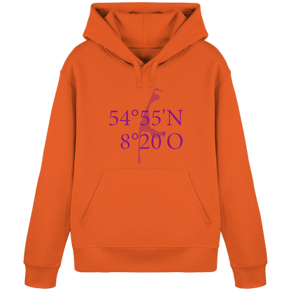 Deine Koordinaten_lila_vorne - Basic Hoodie