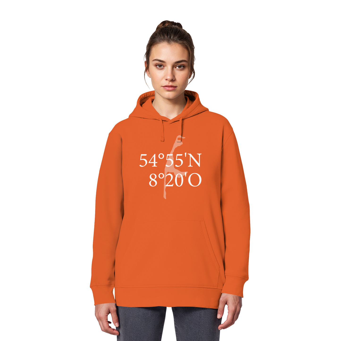 Deine Koordinate_vorne_Sonderedition_weiß - Basic Hoodie