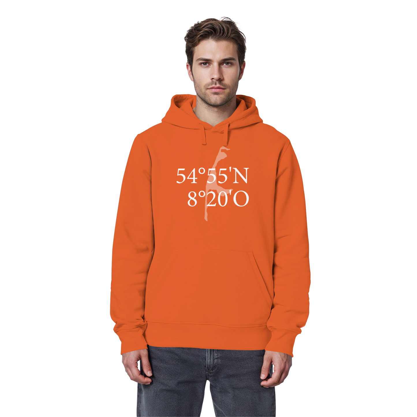 Deine Koordinate_vorne_Sonderedition_weiß - Basic Hoodie