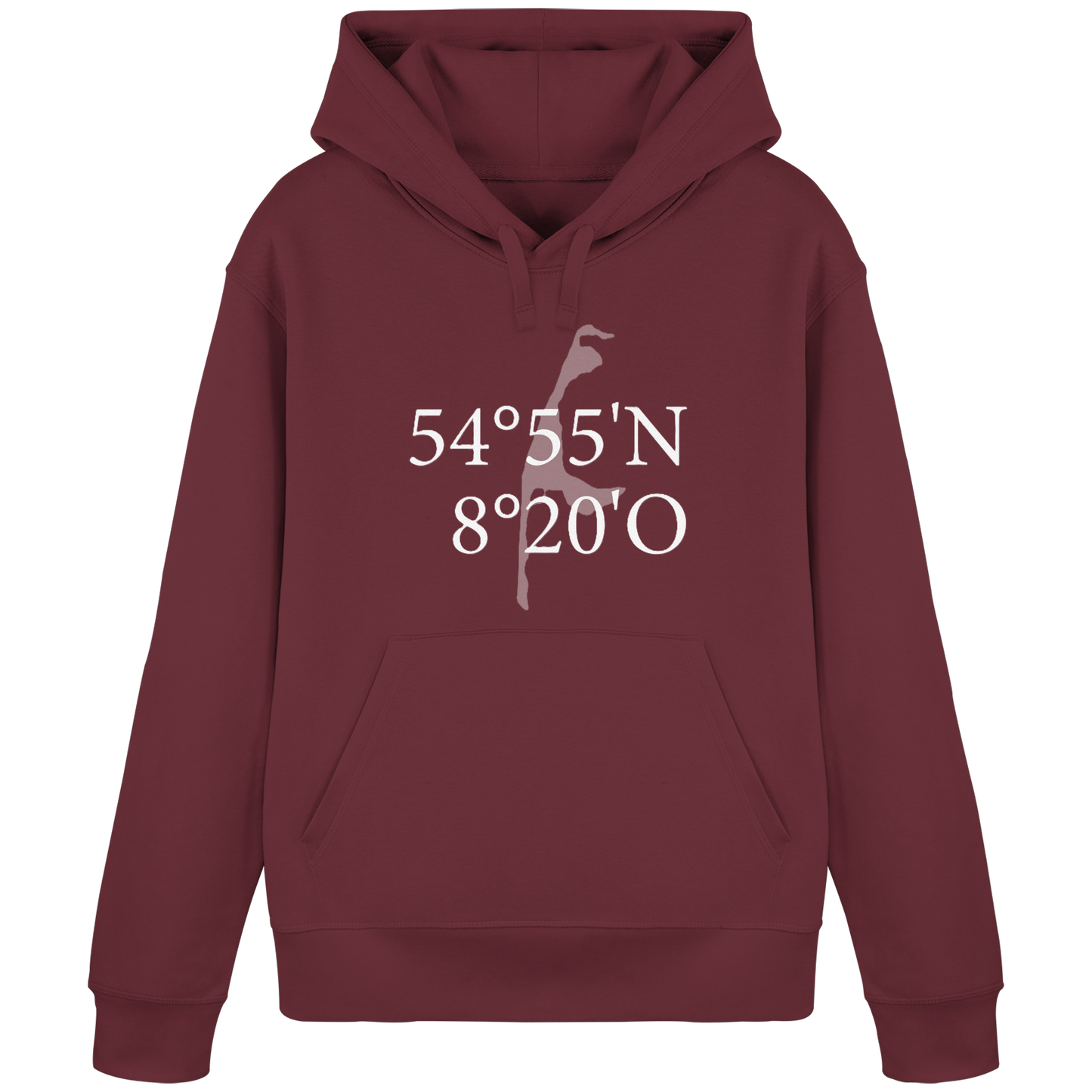 Deine Koordinate_vorne_Sonderedition_weiß - Basic Hoodie