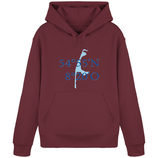 Deine Koordinaten_blau_vorne - Basic Hoodie