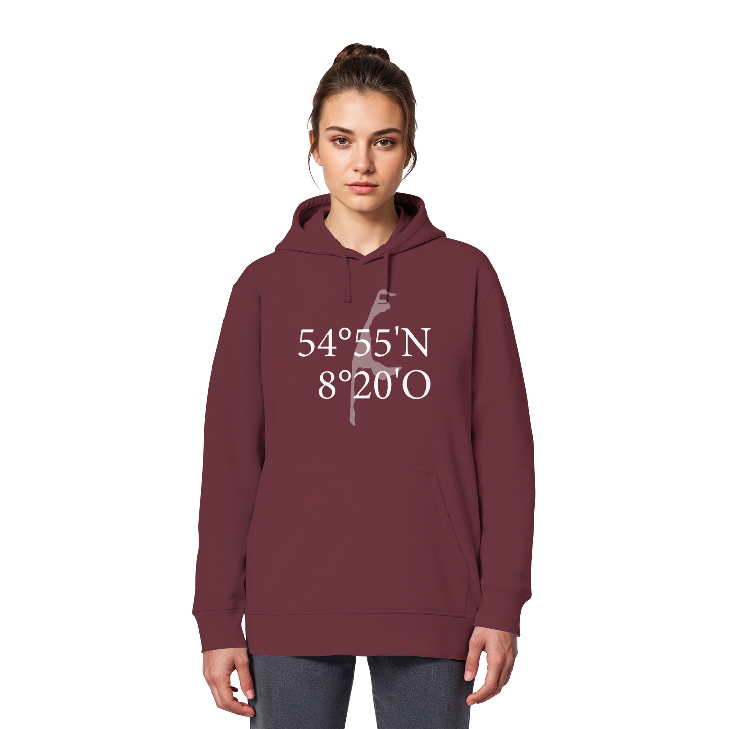 Deine Koordinate_vorne_Sonderedition_weiß - Basic Hoodie