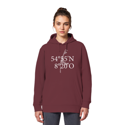 Deine Koordinate_vorne_Sonderedition_weiß - Basic Hoodie