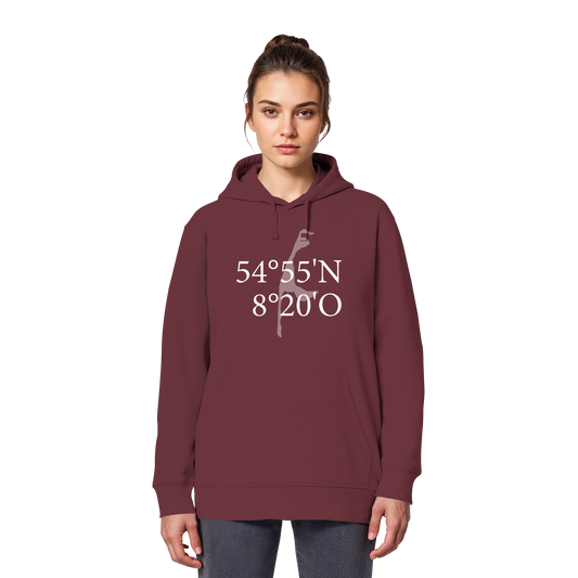 Deine Koordinate_vorne_Sonderedition_weiß - Basic Hoodie