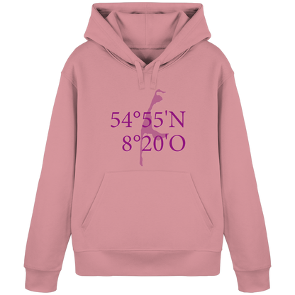 Deine Koordinaten_lila_vorne - Basic Hoodie