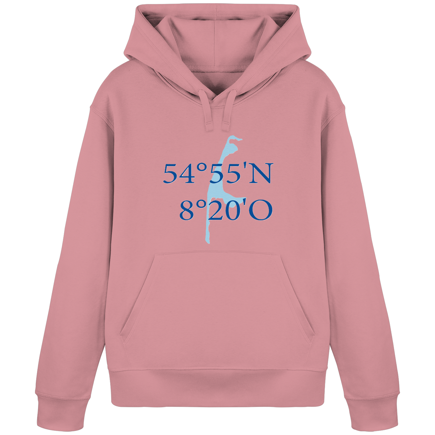 Deine Koordinaten_blau_vorne - Basic Hoodie