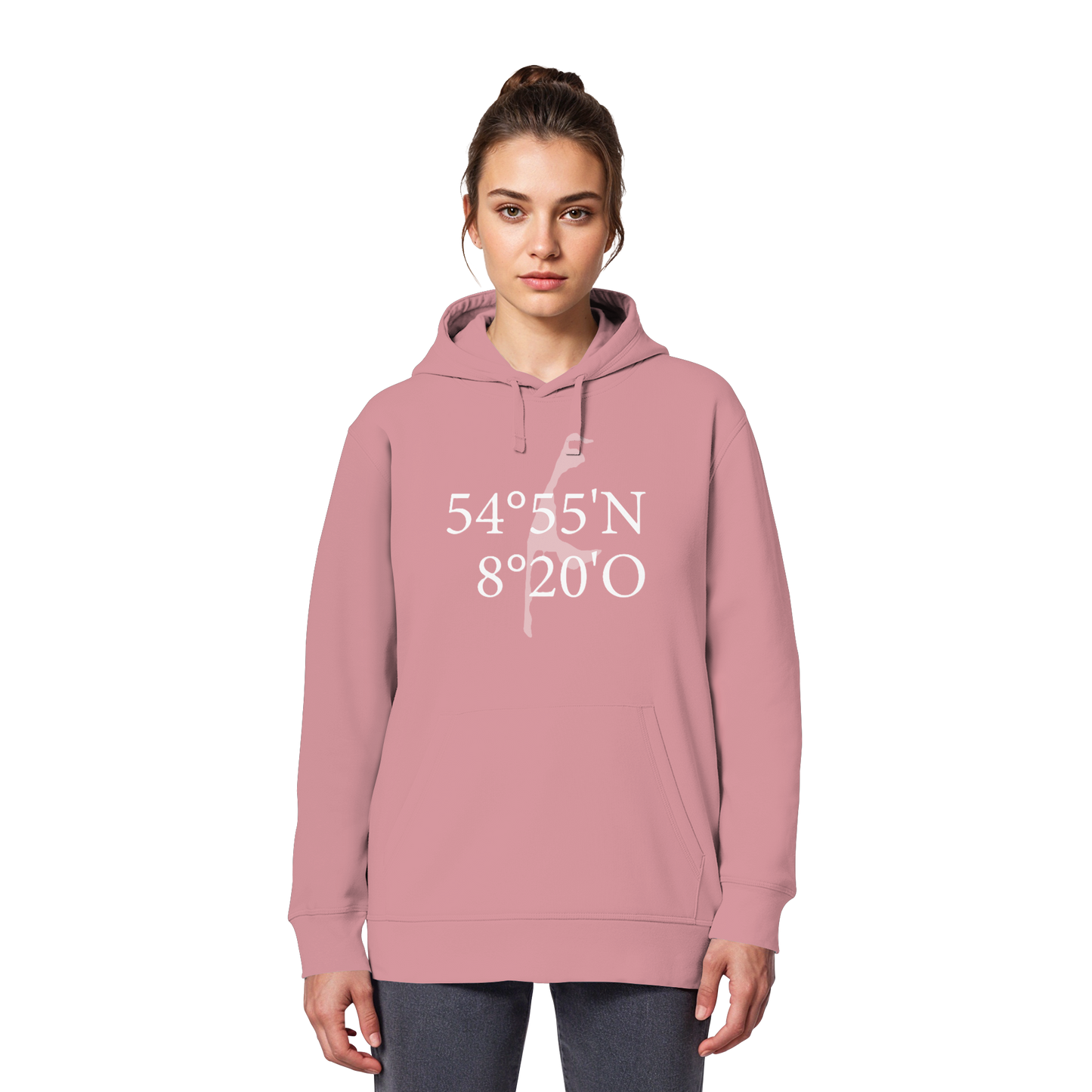 Deine Koordinate_vorne_Sonderedition_weiß - Basic Hoodie