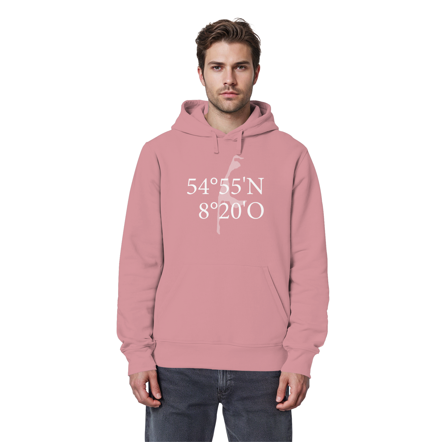 Deine Koordinate_vorne_Sonderedition_weiß - Basic Hoodie