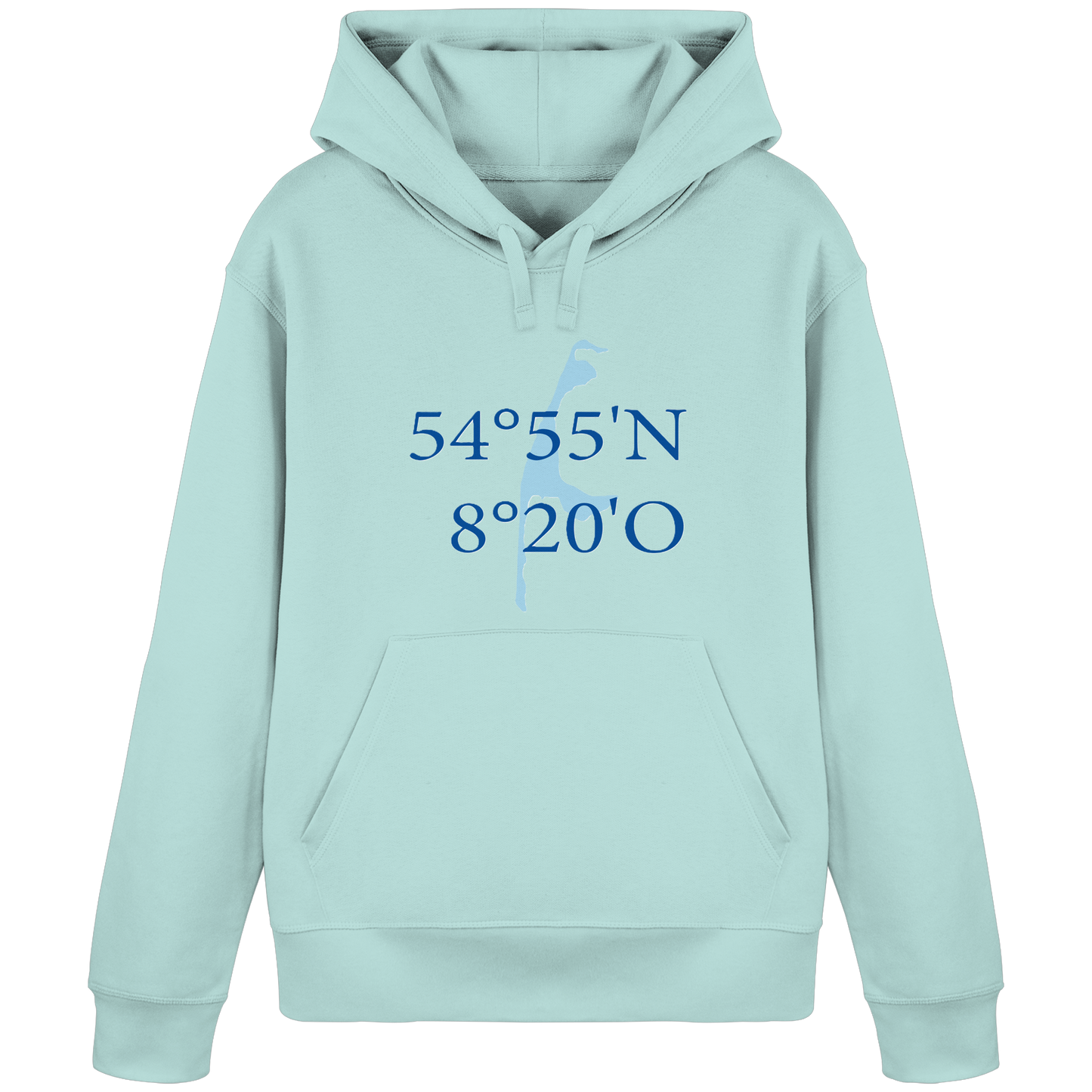 Deine Koordinaten_blau_vorne - Basic Hoodie