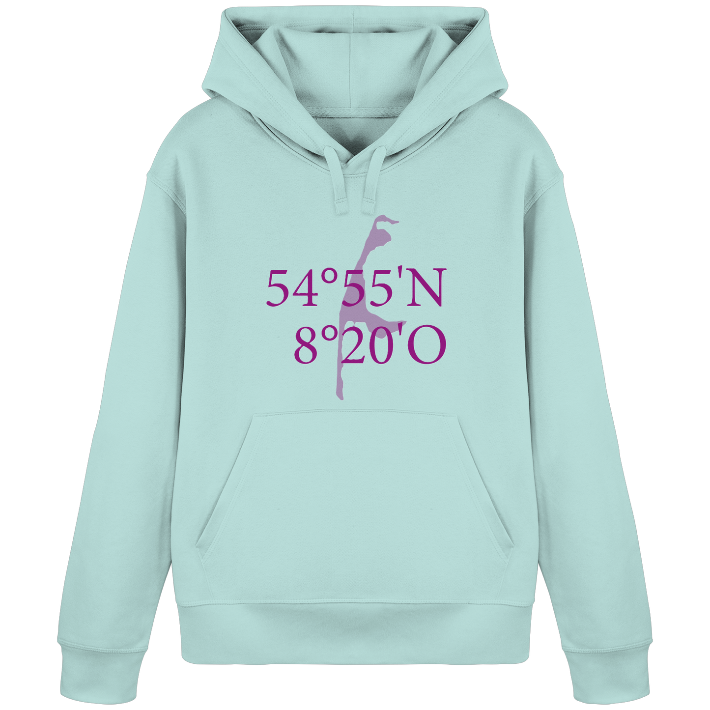 Deine Koordinaten_lila_vorne - Basic Hoodie