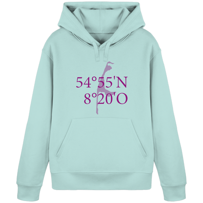 Deine Koordinaten_lila_vorne - Basic Hoodie