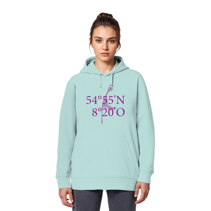 Deine Koordinaten_lila_vorne - Basic Hoodie