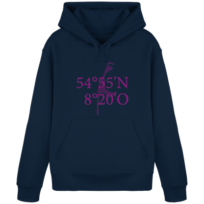 Deine Koordinaten_lila_vorne - Basic Hoodie
