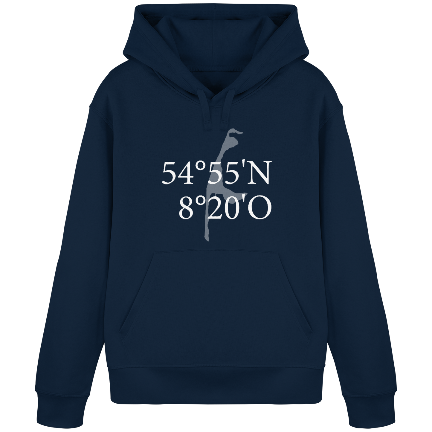 Deine Koordinate_vorne_Sonderedition_weiß - Basic Hoodie