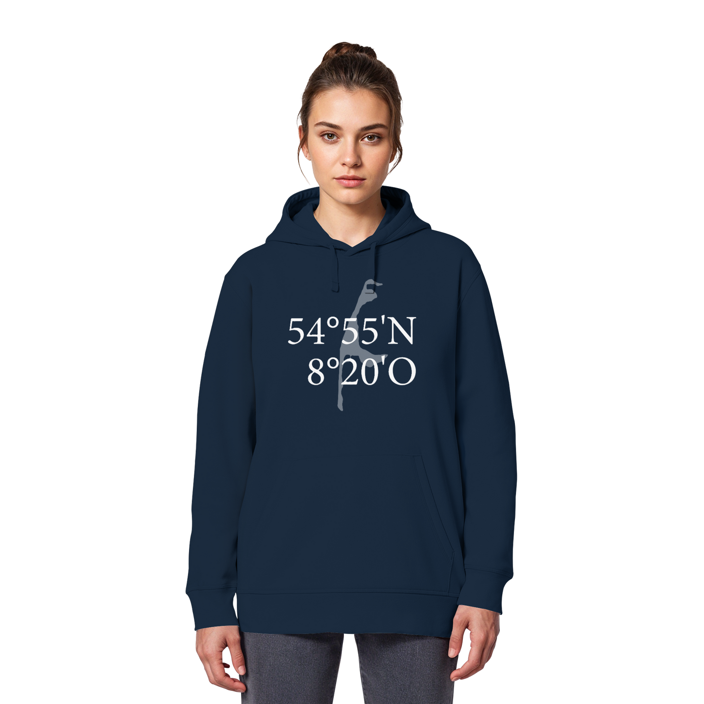 Deine Koordinate_vorne_Sonderedition_weiß - Basic Hoodie