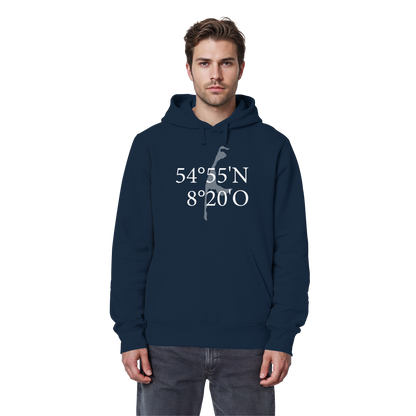 Deine Koordinate_vorne_Sonderedition_weiß - Basic Hoodie