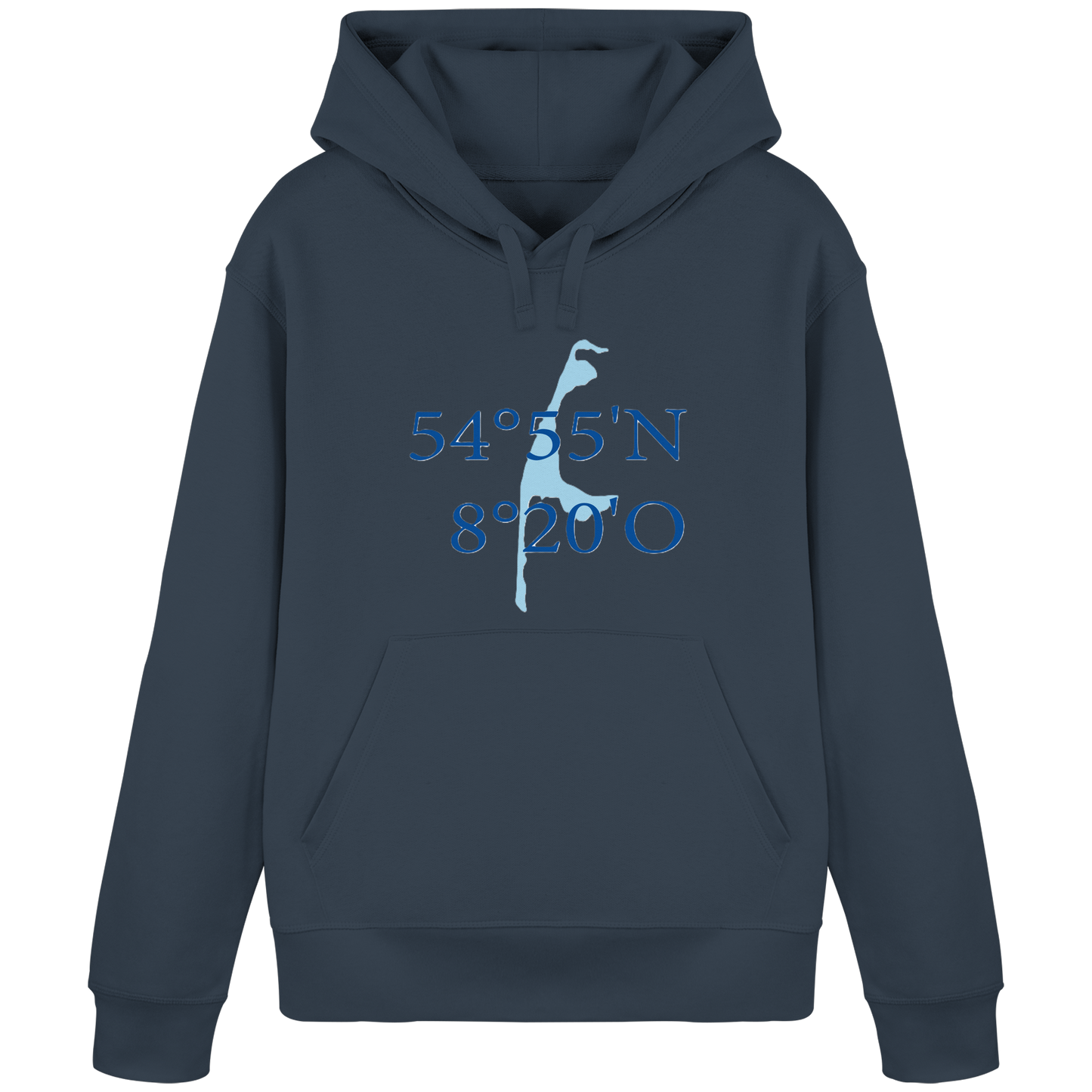 Deine Koordinaten_blau_vorne - Basic Hoodie