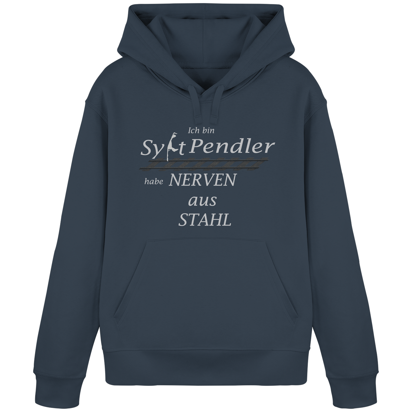 Der Sylt-Pendler ~ Basic Hoodie (Motiv vorne)