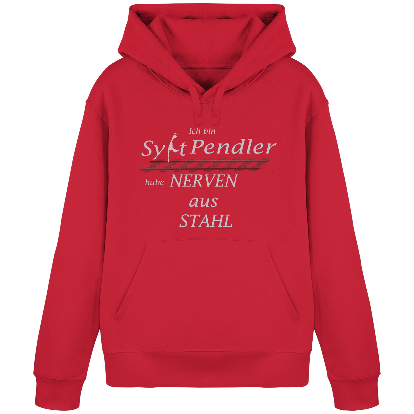 Der Sylt-Pendler ~ Basic Hoodie (Motiv vorne)