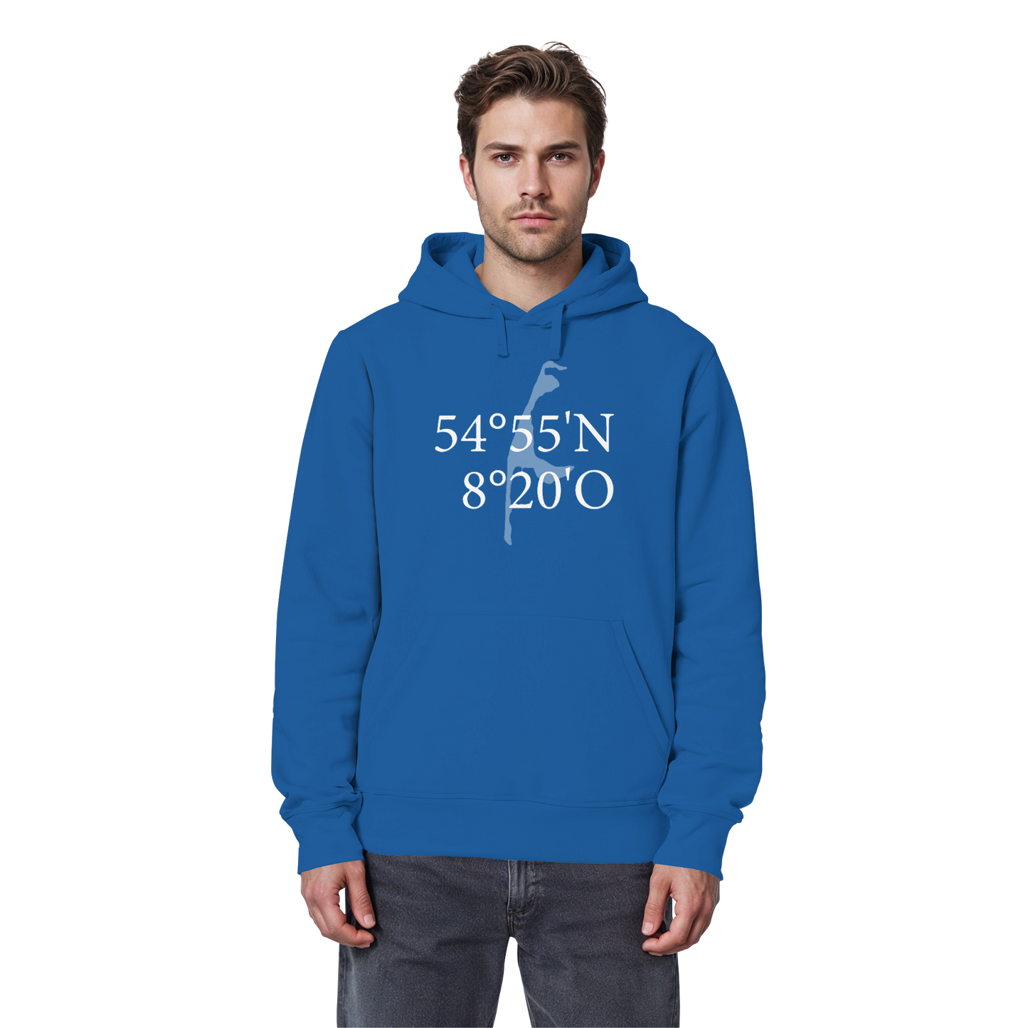 Deine Koordinate_vorne_Sonderedition_weiß - Basic Hoodie