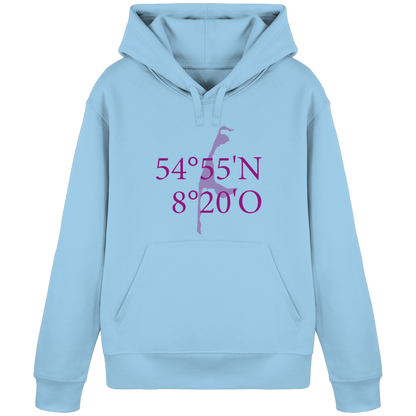 Deine Koordinaten_lila_vorne - Basic Hoodie