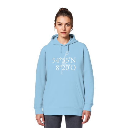 Deine Koordinate_vorne_Sonderedition_weiß - Basic Hoodie