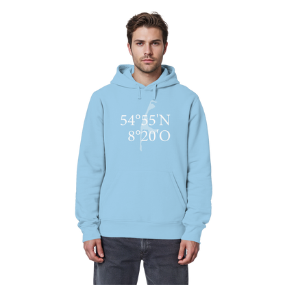 Deine Koordinate_vorne_Sonderedition_weiß - Basic Hoodie