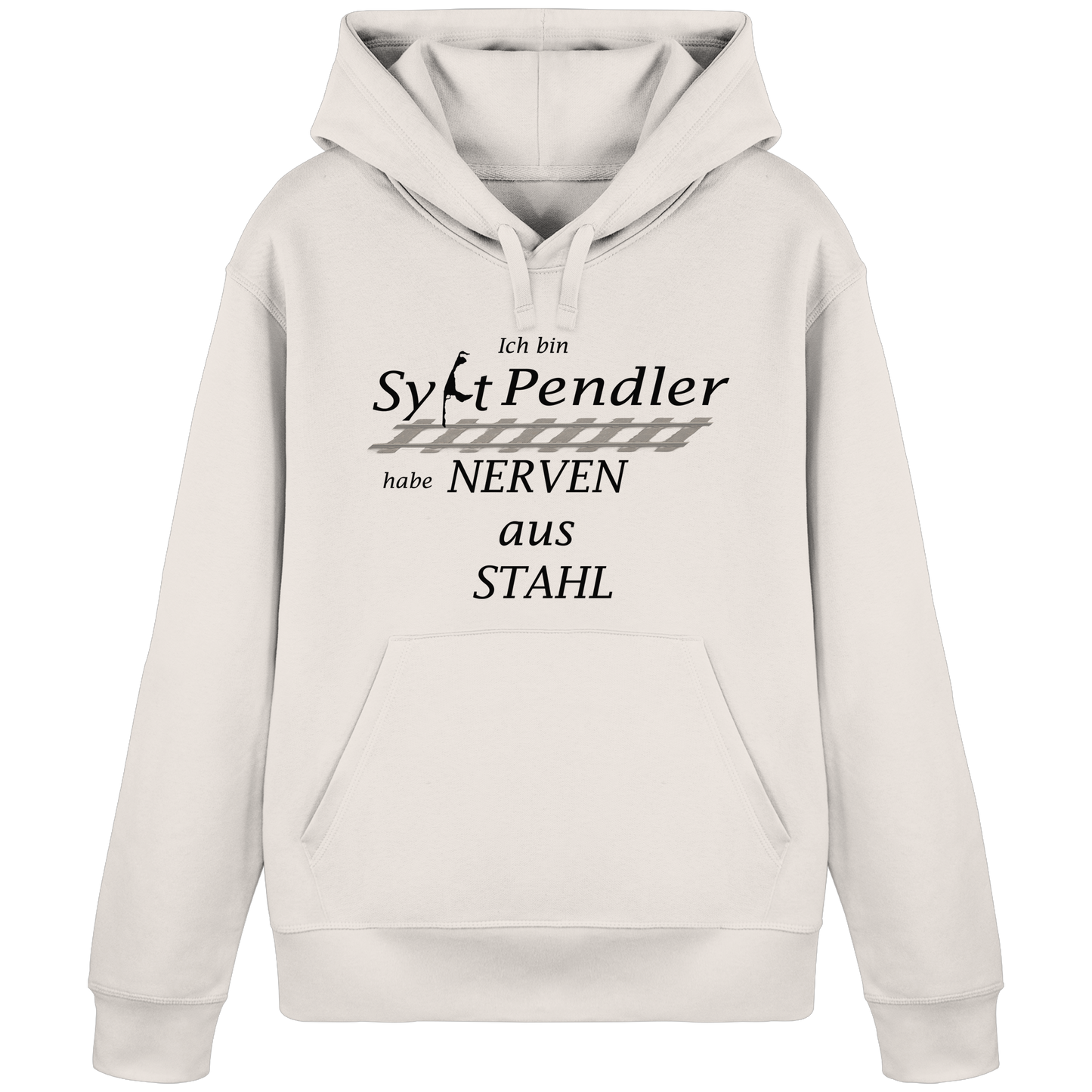 Der Sylt-Pendler ~ Basic Hoodie (Motiv vorne)