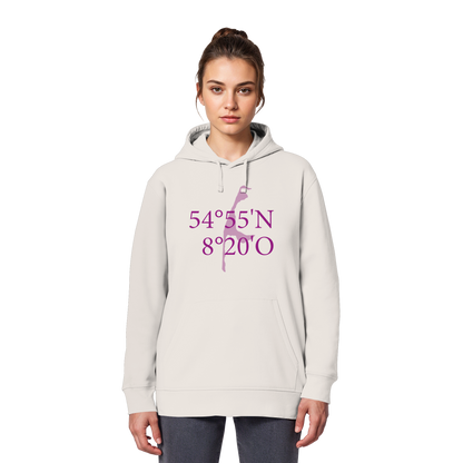 Deine Koordinaten_lila_vorne - Basic Hoodie