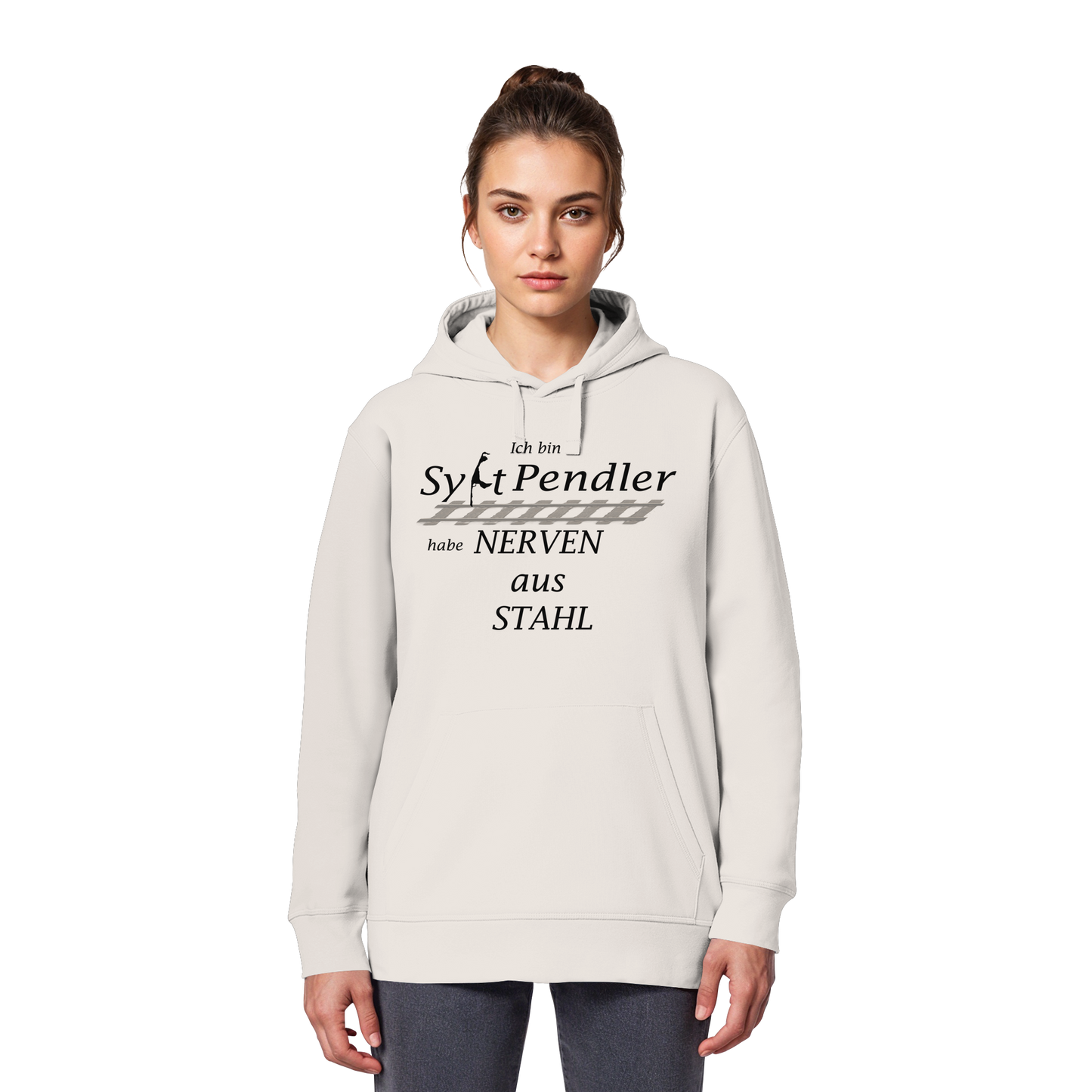 Der Sylt-Pendler ~ Basic Hoodie (Motiv vorne)