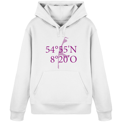 Deine Koordinaten_lila_vorne - Basic Hoodie