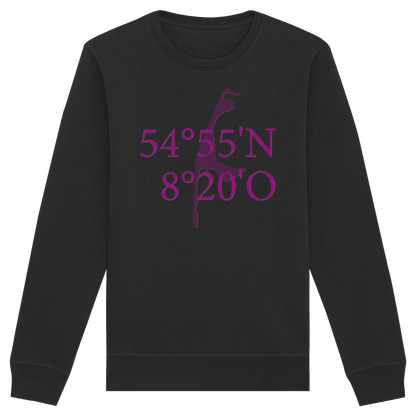 Deine Koordinaten_lila_vorne - Basic Unisex Sweatshirt