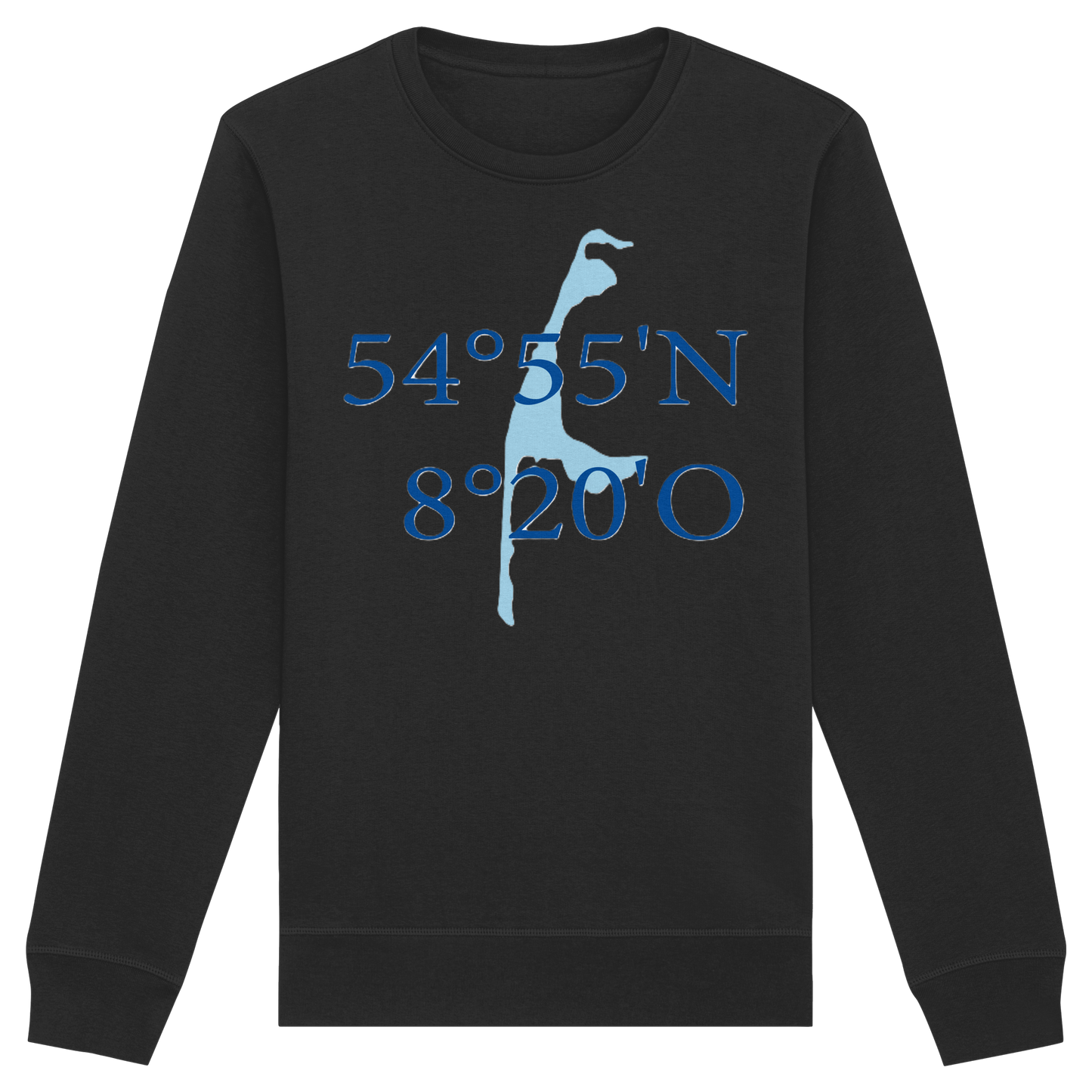Deine Koordinaten_blau_vorne - Basic Unisex Sweatshirt
