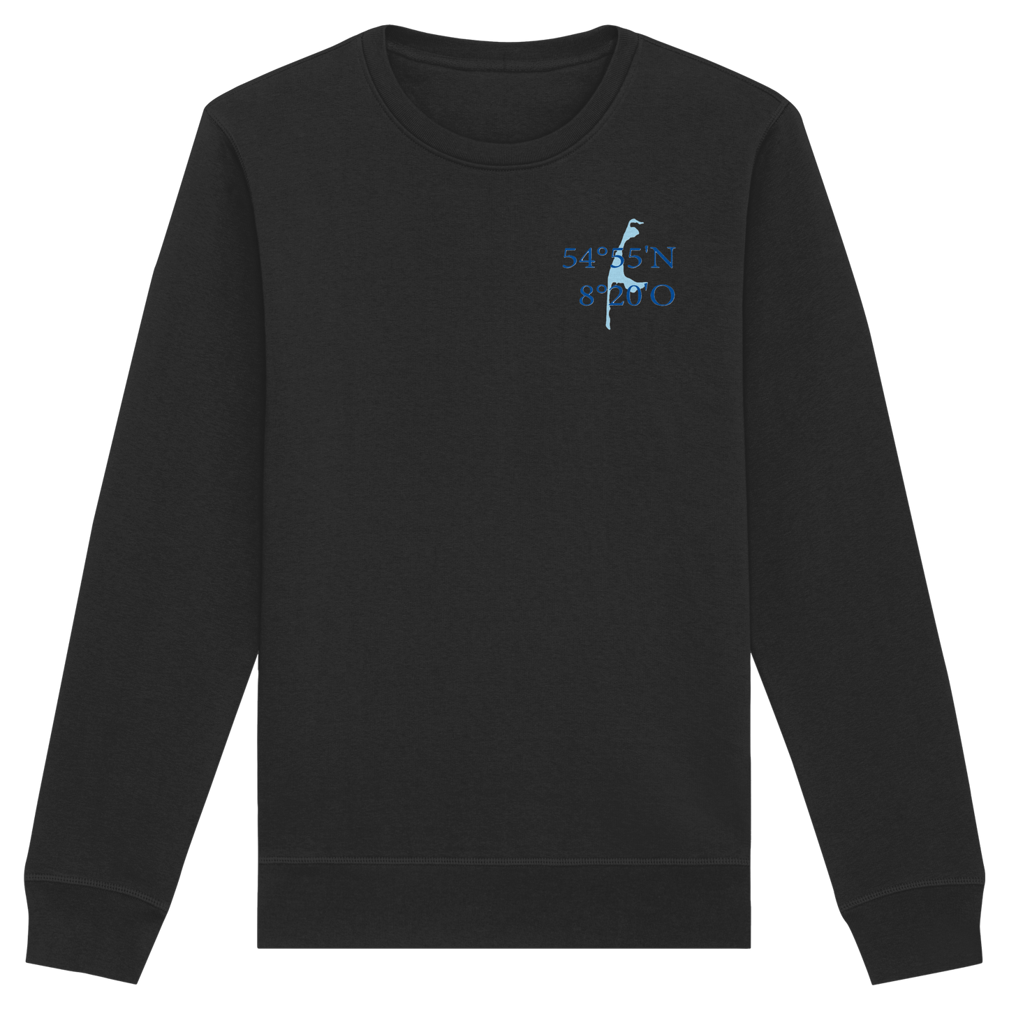 Deine Koordinaten_blau_vorne - Basic Sweatshirt