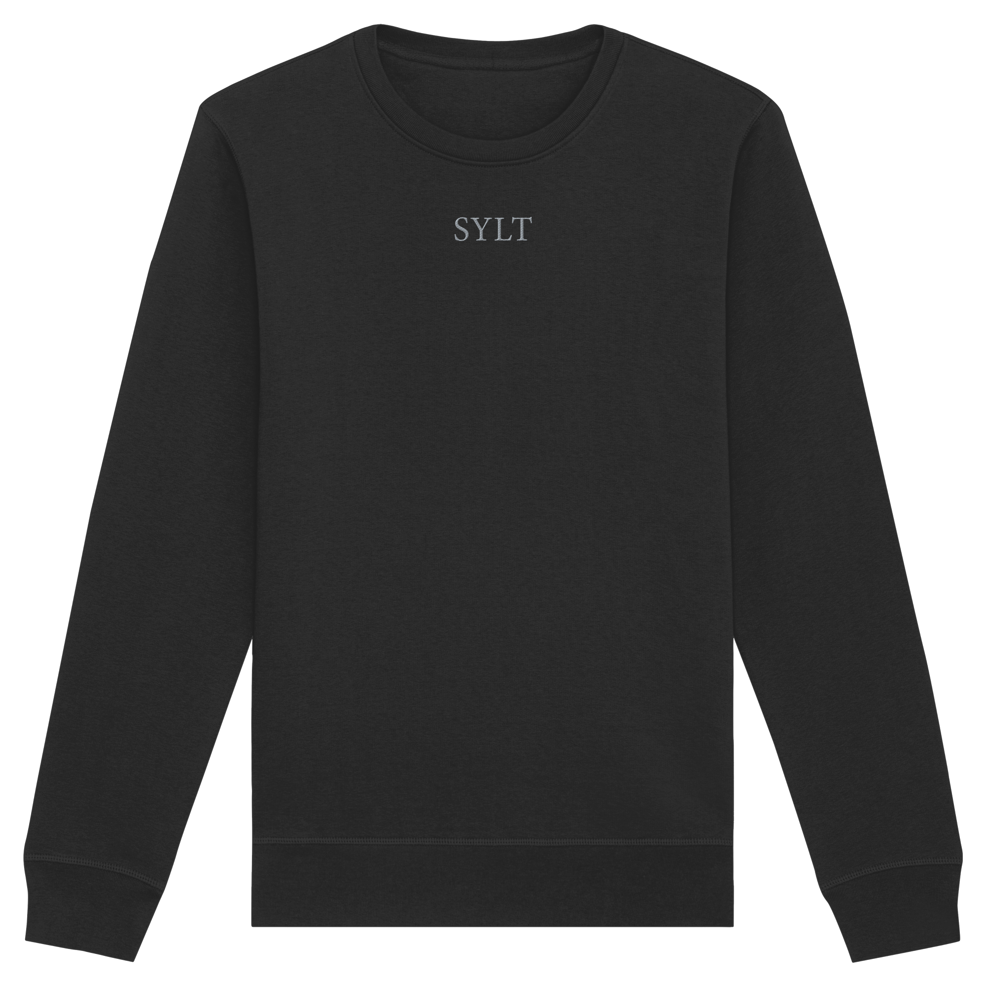 maritime SyltWelle (Sonnenaufgang) mit Stick (front) & Logo (hinten)  - Basic Sweatshirt