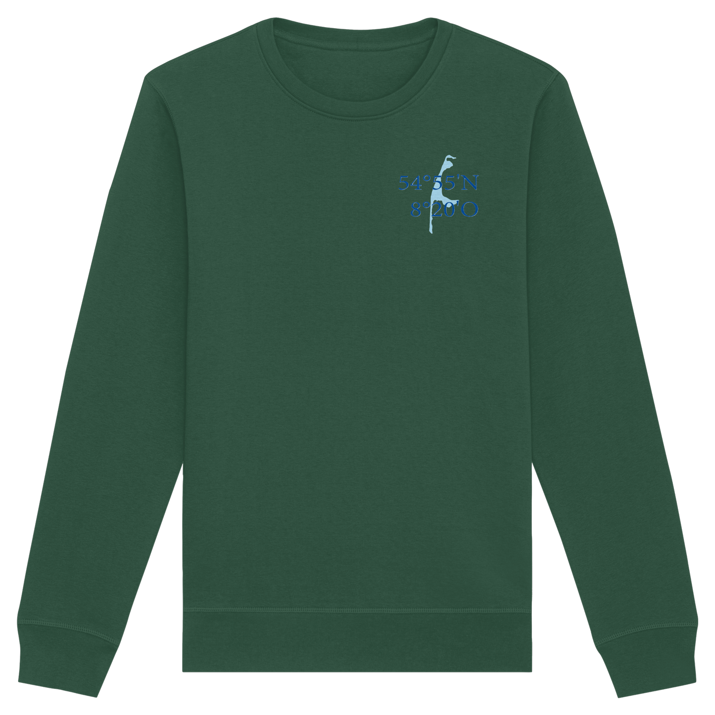 Deine Koordinaten_blau_vorne - Basic Sweatshirt