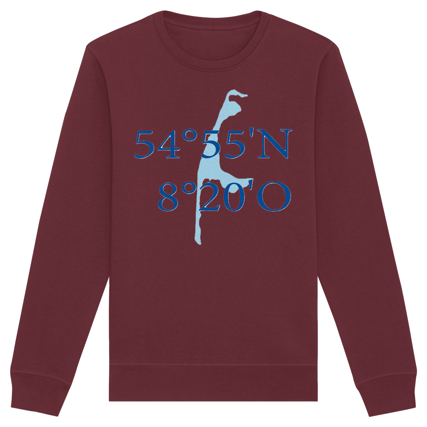 Deine Koordinaten_blau_vorne - Basic Unisex Sweatshirt