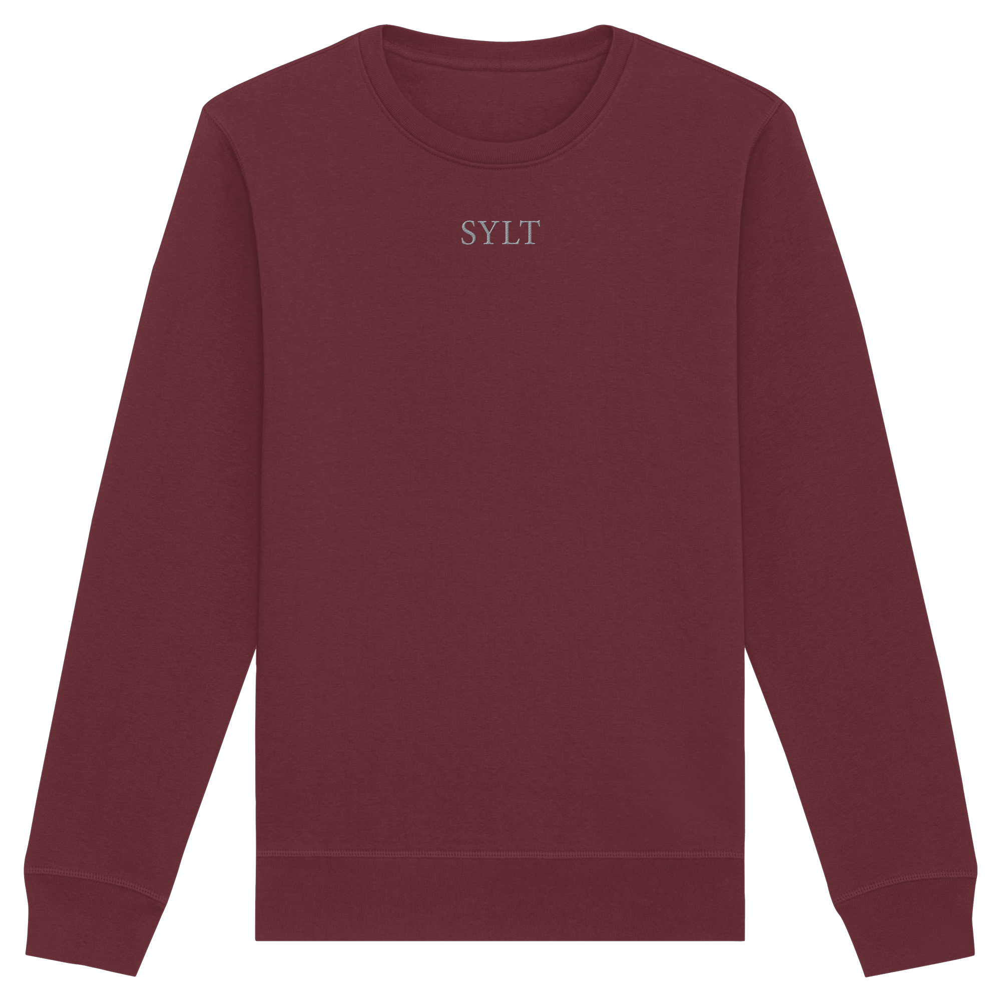 maritime SyltWelle (Sonnenaufgang) mit Stick (front) & Logo (hinten)  - Basic Sweatshirt