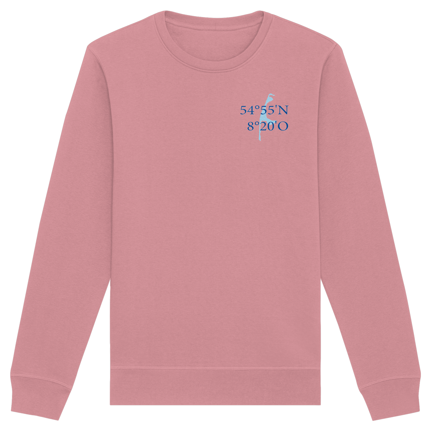Deine Koordinaten_blau_vorne - Basic Sweatshirt