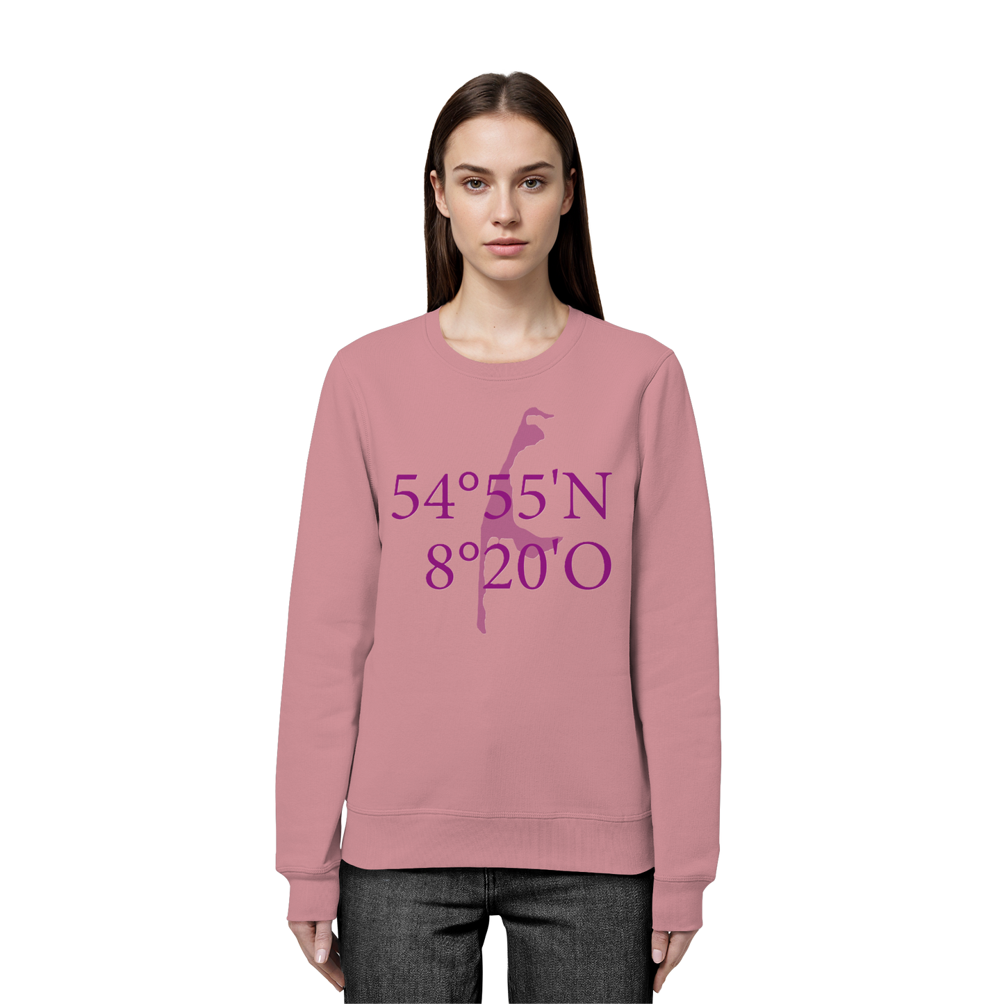 Deine Koordinaten_lila_vorne - Basic Unisex Sweatshirt