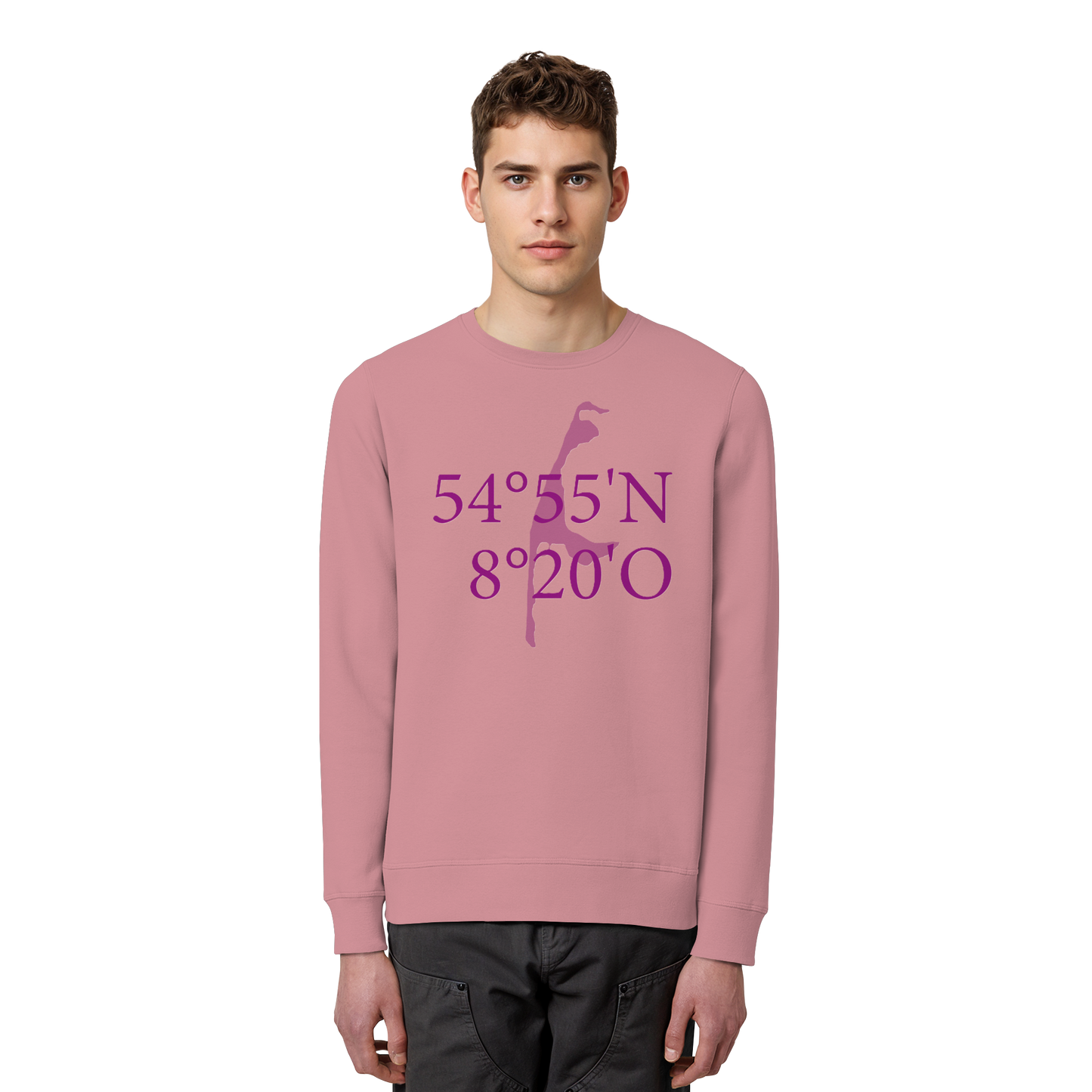 Deine Koordinaten_lila_vorne - Basic Unisex Sweatshirt