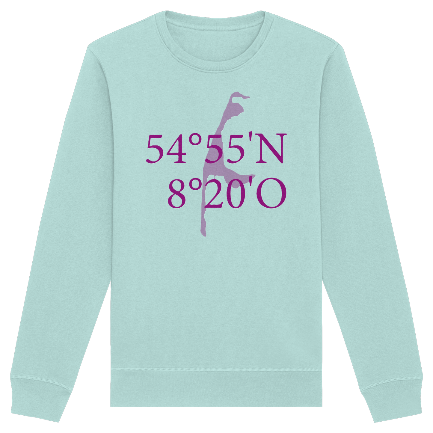 Deine Koordinaten_lila_vorne - Basic Unisex Sweatshirt