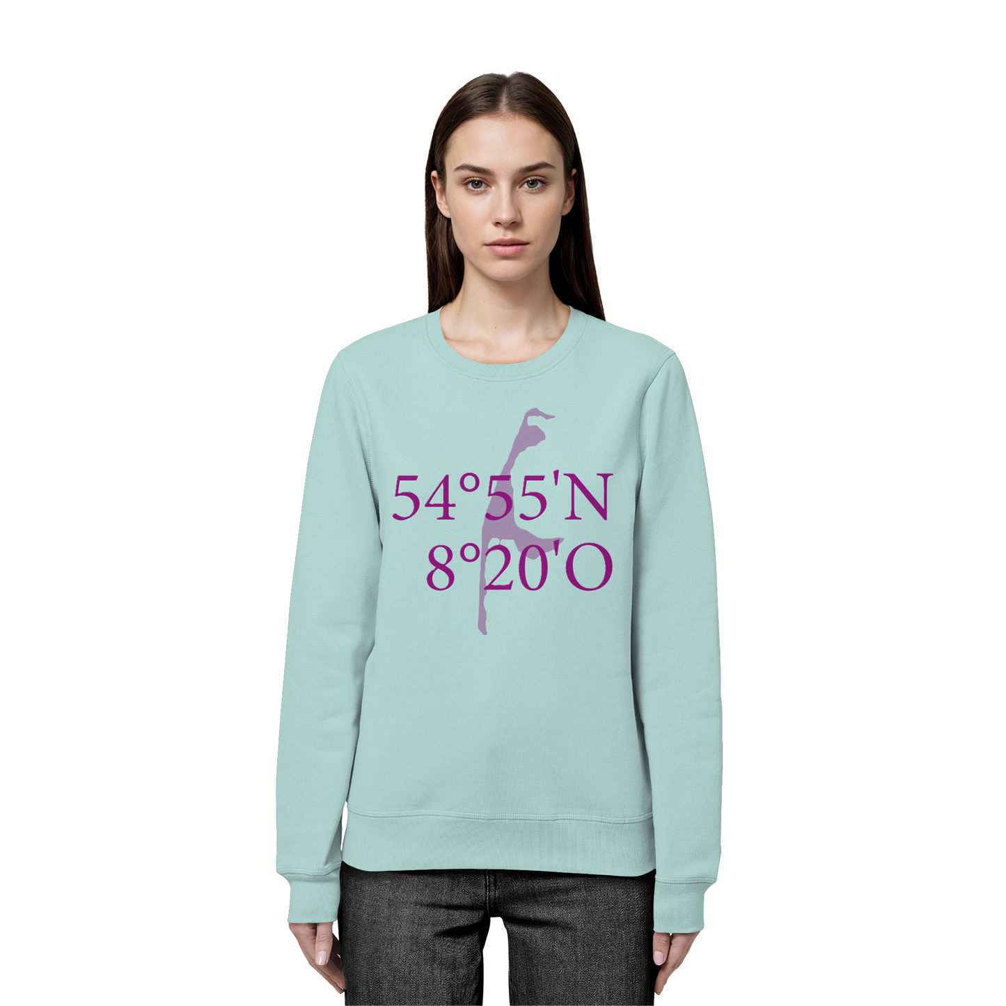 Deine Koordinaten_lila_vorne - Basic Unisex Sweatshirt
