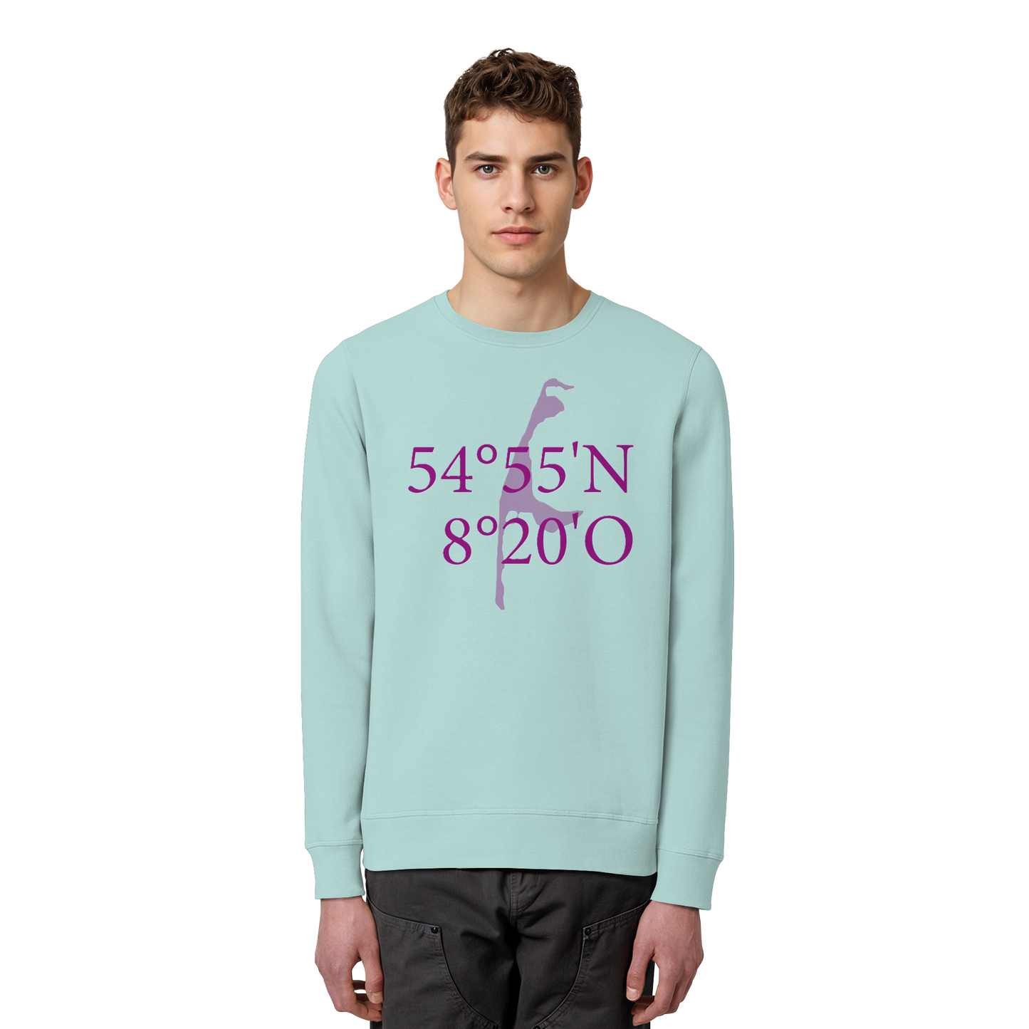 Deine Koordinaten_lila_vorne - Basic Unisex Sweatshirt