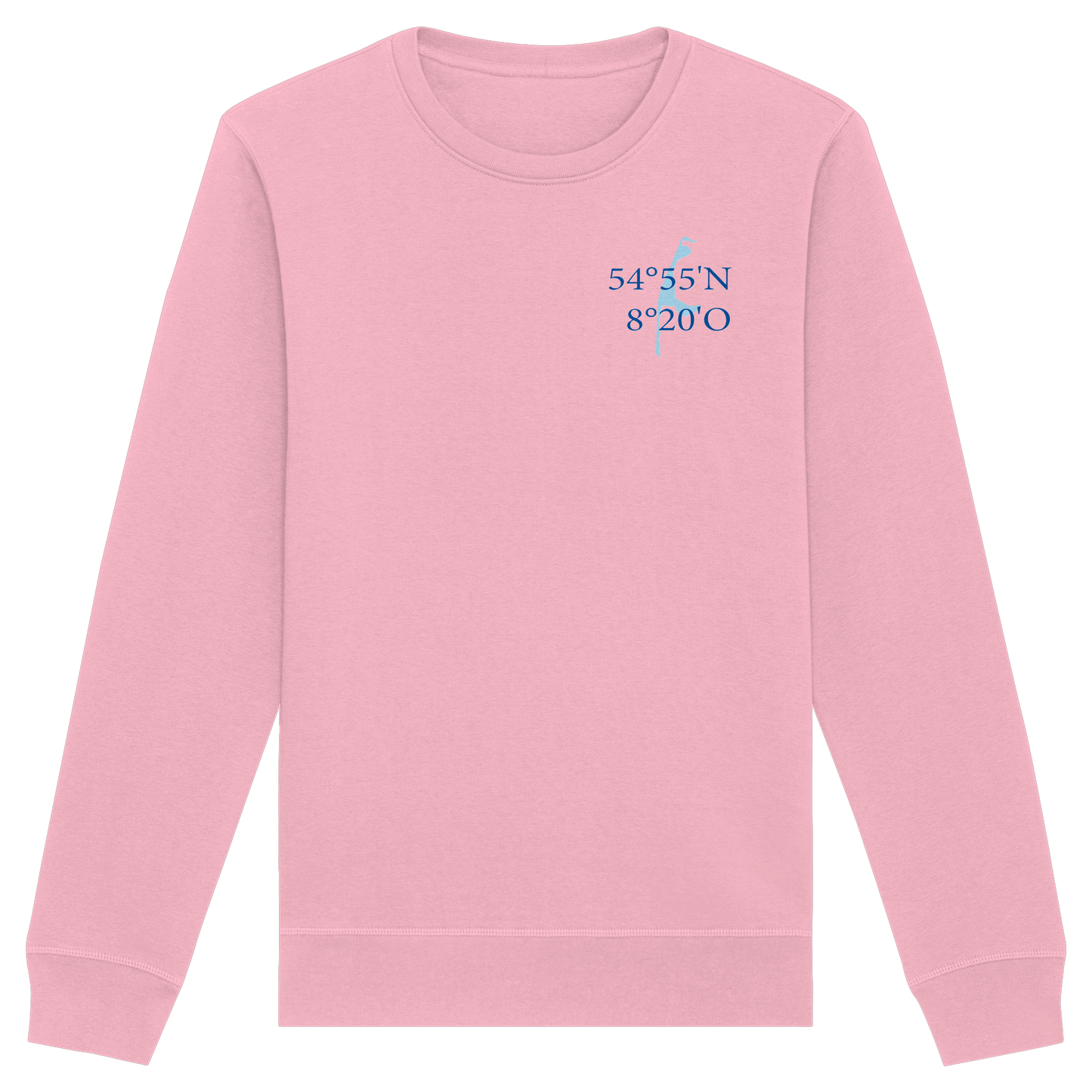 Deine Koordinaten_blau_vorne - Basic Sweatshirt