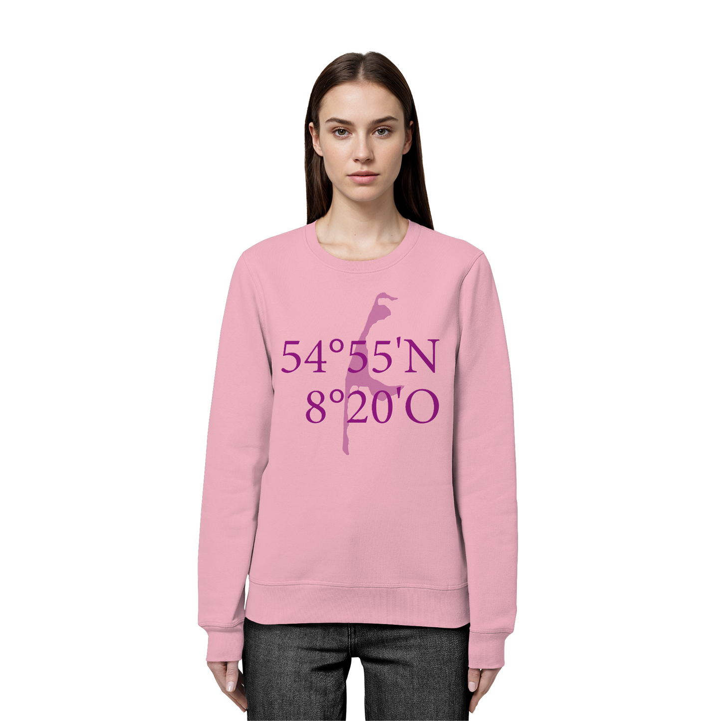 Deine Koordinaten_lila_vorne - Basic Unisex Sweatshirt