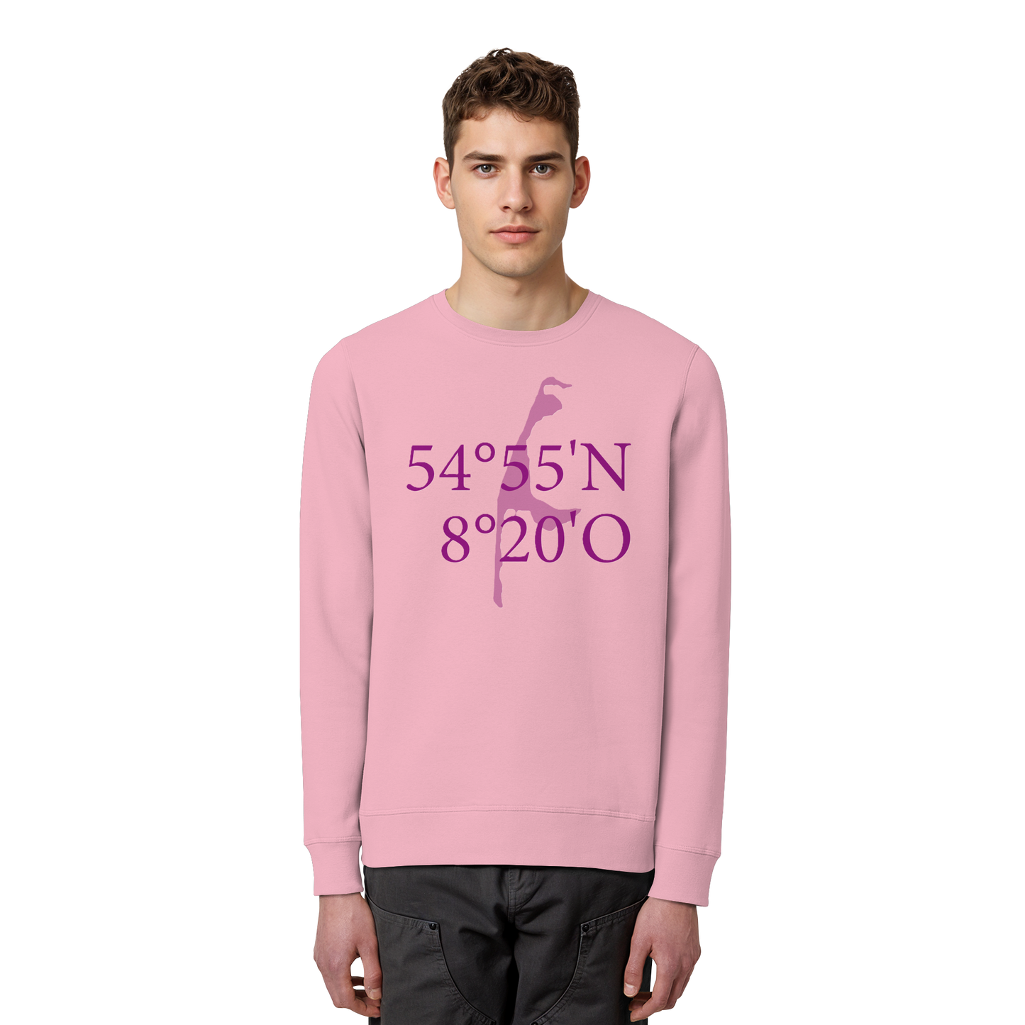 Deine Koordinaten_lila_vorne - Basic Unisex Sweatshirt